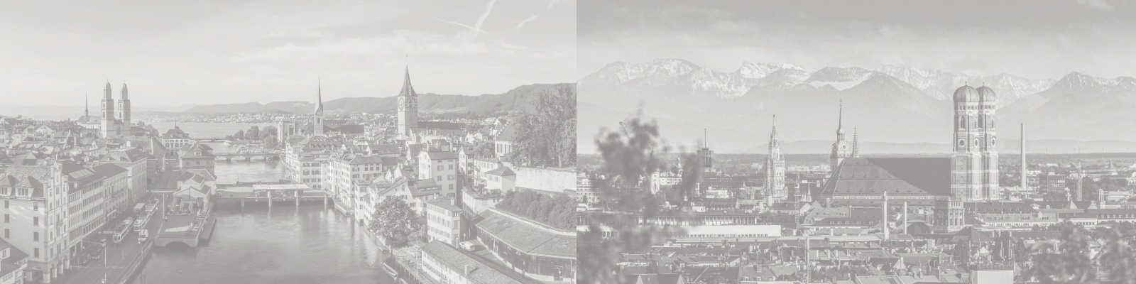Blick auf München und Zürich – Standorte für rTMS Therapie & TPS Behandlung